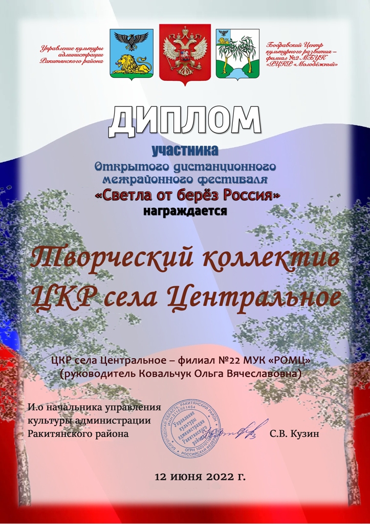 168 июньТворческий коллектив ЦКР села Центральное